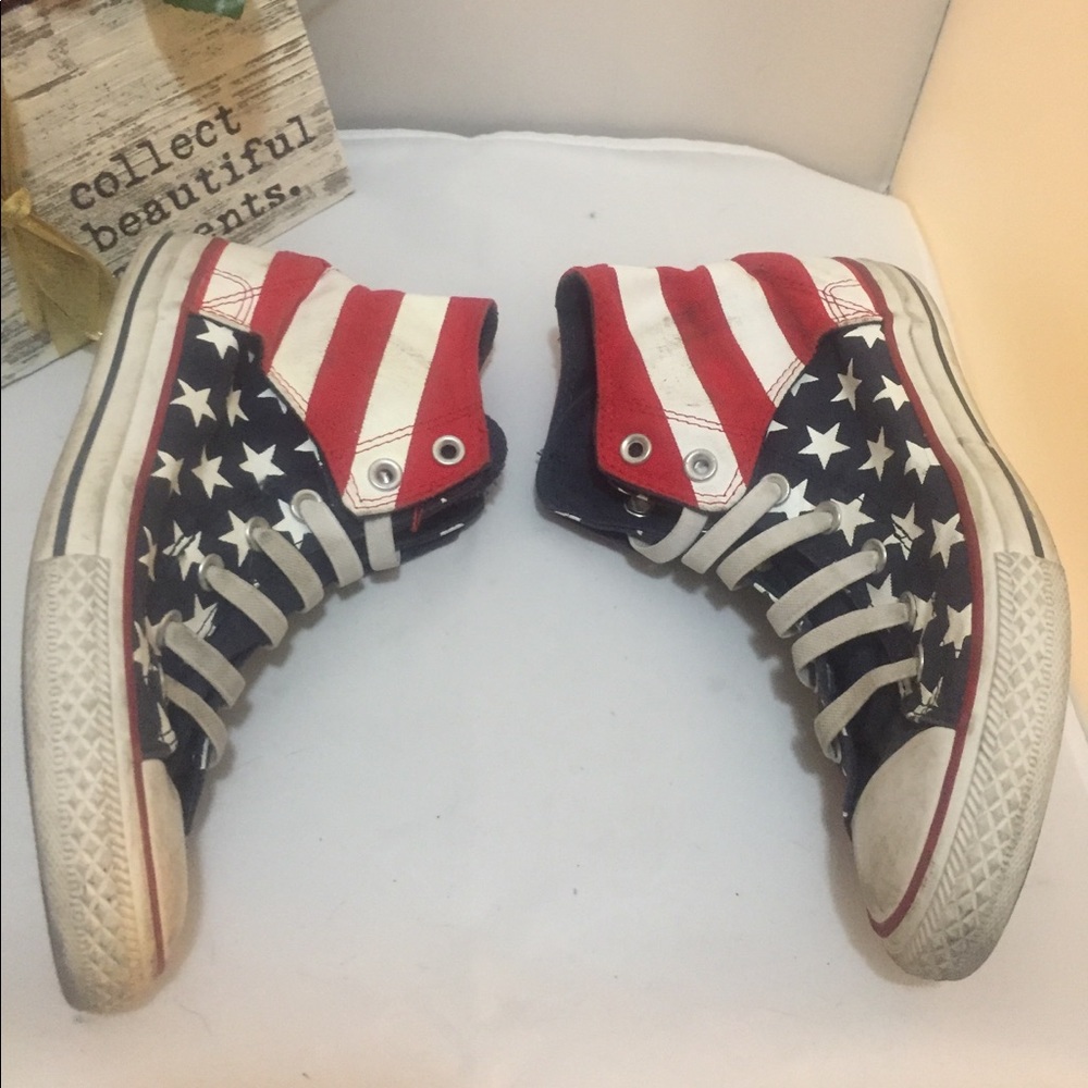 SALE! Converse AllStar 🇺🇸 Flag No Tie Sneakers 5 - Picture 4 of 8